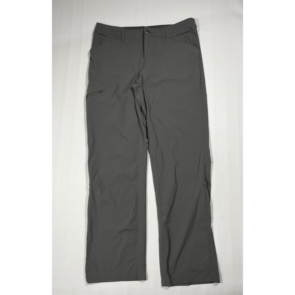 Patagonia Quandary Hiking Pants Womens 12 (34x30) Gray Roll Up Outdoor Gorpcore